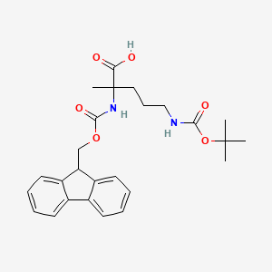 molecular formula C26H32N2O6 B8086283 (R)-Na-Fmoc-NW-Boc-alpha-Methylornithine 