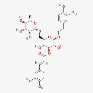 molecular formula C29H36O15 B8086286 [(2R,3R,4S,5R,6R)-2-[2-(3,4-dihydroxyphenyl)ethoxy]-3,5-dihydroxy-6-[[(2S,3R,4R,5R,6S)-3,4,5-trihydroxy-6-methyloxan-2-yl]oxymethyl]oxan-4-yl] (E)-3-(3,4-dihydroxyphenyl)prop-2-enoate 