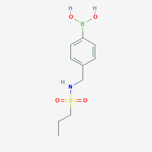 molecular formula C10H16BNO4S B8086320 (4-(Propylsulfonamidomethyl)phenyl)boronic acid 