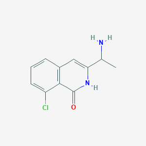 molecular formula C11H11ClN2O B8086342 3-(1-Aminoethyl)-8-chloroisoquinolin-1(2h)-one 
