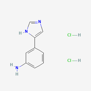 molecular formula C9H11Cl2N3 B8086351 3-(1H-Imidazol-5-yl)aniline dihydrochloride 