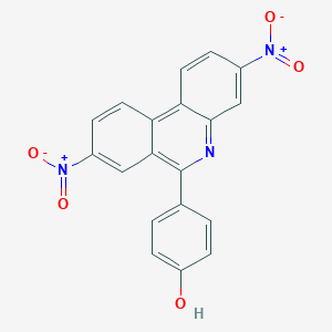 molecular formula C19H11N3O5 B8086357 4-(3,8-Dinitro-6-phenanthridinyl)phenol 