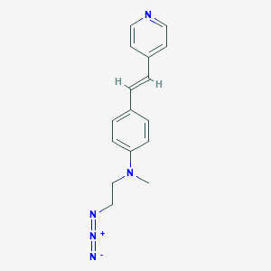 molecular formula C16H17N5 B8086359 N-(2-azidoethyl)-N-methyl-4-[2-(4-pyridinyl)vinyl]aniline 
