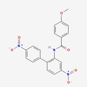 molecular formula C20H15N3O6 B8086367 N-(4,4'-dinitro[1,1'-biphenyl]-2-yl)-4-methoxybenzamide 