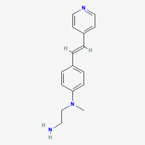 molecular formula C16H19N3 B8086396 N~1~-methyl-N~1~-{4-[2-(4-pyridinyl)vinyl]phenyl}-1,2-ethanediamine 