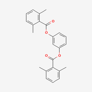 molecular formula C24H22O4 B8086403 3-[(2,6-Dimethylbenzoyl)oxy]phenyl 2,6-dimethylbenzoate 