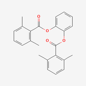 molecular formula C24H22O4 B8086406 2-[(2,6-Dimethylbenzoyl)oxy]phenyl 2,6-dimethylbenzoate 