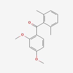 molecular formula C17H18O3 B8086413 (2,4-Dimethoxyphenyl)(2,6-dimethylphenyl)methanone 