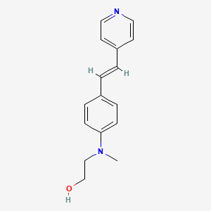 molecular formula C16H18N2O B8086423 4-[2-[4-[(Methyl)(2-hydroxyethyl)amino]phenyl]ethenyl]pyridine 