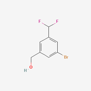 molecular formula C8H7BrF2O B8086444 [3-Bromo-5-(difluoromethyl)phenyl]methanol 
