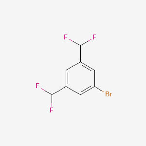 molecular formula C8H5BrF4 B8086460 1-Bromo-3,5-bis(difluoromethyl)benzene 