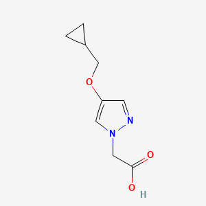 molecular formula C9H12N2O3 B8086476 (4-Cyclopropylmethoxypyrazol-1-yl)-acetic acid 