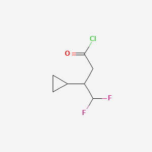 3-Cyclopropyl-4,4-difluorobutanoyl chloride