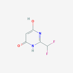 molecular formula C5H4F2N2O2 B8086485 4(3H)-Pyrimidinone, 2-(difluoromethyl)-6-hydroxy- 