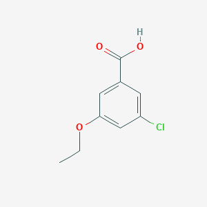 molecular formula C9H9ClO3 B8086494 3-Chloro-5-ethoxybenzoic acid 