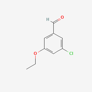 molecular formula C9H9ClO2 B8086495 3-Chloro-5-ethoxybenzaldehyde 