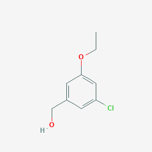 molecular formula C9H11ClO2 B8086498 (3-Chloro-5-ethoxyphenyl)methanol 