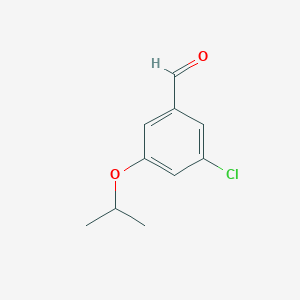 molecular formula C10H11ClO2 B8086507 3-Chloro-5-isopropoxybenzaldehyde 