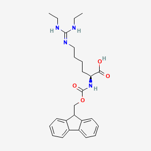 molecular formula C26H34N4O4 B8086536 Fmoc-harg(ET)2-OH 
