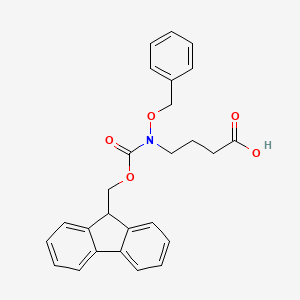 molecular formula C26H25NO5 B8086563 4-[9H-fluoren-9-ylmethoxycarbonyl(phenylmethoxy)amino]butanoic acid 