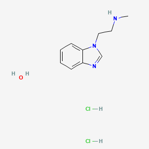 molecular formula C10H17Cl2N3O B8086589 [2-(1H-Benzimidazol-1-yl)ethyl]methylamine dihydrochloride hydrate 