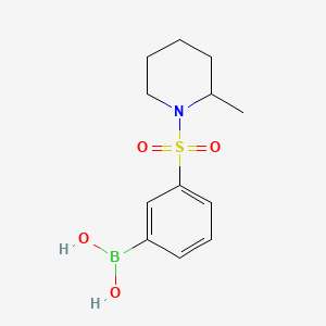 molecular formula C12H18BNO4S B8086617 (3-((2-Methylpiperidin-1-yl)sulfonyl)phenyl)boronic acid 