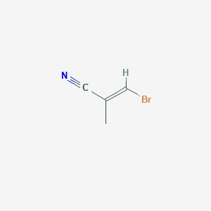 molecular formula C4H4BrN B8086647 3-Bromo-2-methylacrylonitrile 