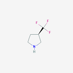 molecular formula C5H8F3N B8086650 (3R)-3-(Trifluoromethyl)pyrrolidine 