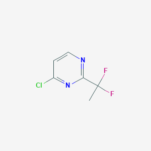 molecular formula C6H5ClF2N2 B8086666 Pyrimidine, 4-chloro-2-(1,1-difluoroethyl)- 