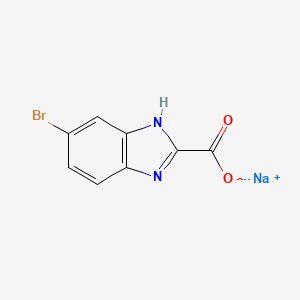 molecular formula C8H4BrN2NaO2 B8086681 Sodium 5-bromo-1H-benzo[d]imidazole-2-carboxylate 