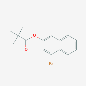 molecular formula C15H15BrO2 B8086687 4-Bromonaphthalen-2-yl pivalate 