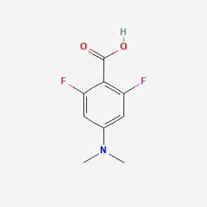 molecular formula C9H9F2NO2 B8086700 4-(Dimethylamino)-2,6-difluorobenzoic acid 