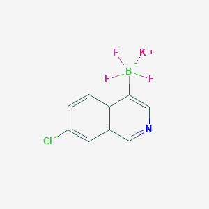 molecular formula C9H5BClF3KN B8086726 Potassium;(7-chloroisoquinolin-4-yl)-trifluoroboranuide 
