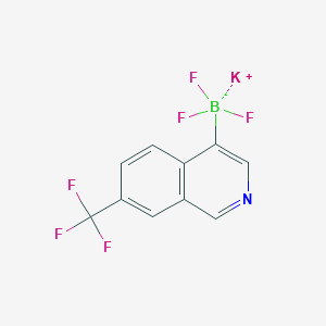 molecular formula C10H5BF6KN B8086741 Potassium;trifluoro-[7-(trifluoromethyl)isoquinolin-4-yl]boranuide 