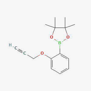 molecular formula C15H19BO3 B8086756 4,4,5,5-Tetramethyl-2-(2-prop-2-ynoxyphenyl)-1,3,2-dioxaborolane 
