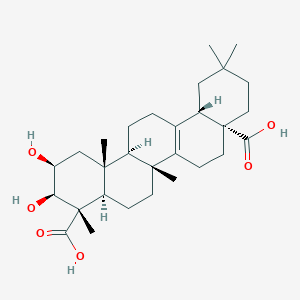 molecular formula C29H44O6 B8086789 (2S,3R,4S,4aR,6aR,8aR,12aS,14aR,14bR)-2,3-dihydroxy-4,6a,11,11,14b-pentamethyl-2,3,4a,5,6,7,8,9,10,12,12a,13,14,14a-tetradecahydro-1H-picene-4,8a-dicarboxylic acid 