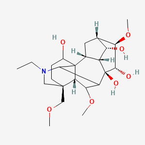 molecular formula C24H39NO7 B8086807 Aconitane-1,8,14,15-tetrol, 20-ethyl-6,16-dimethoxy-4-(methoxymethyl)-, (1alpha,6alpha,14alpha,15alpha,16beta)- 