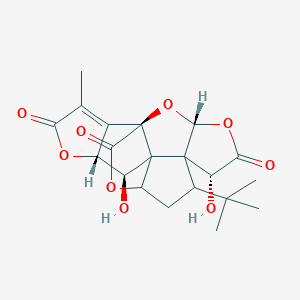 molecular formula C20H22O9 B8086844 (1S,3R,6R,8S,10R,12R,13R)-8-tert-butyl-6,12-dihydroxy-16-methyl-2,4,14,19-tetraoxahexacyclo[8.7.2.01,11.03,7.07,11.013,17]nonadec-16-ene-5,15,18-trione 