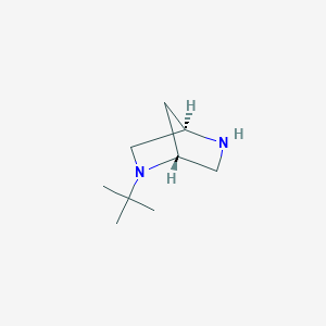 molecular formula C9H18N2 B8086856 (1R,4R)-2-tert-butyl-2,5-diazabicyclo[2.2.1]heptane 