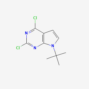 molecular formula C10H11Cl2N3 B8086876 7-Tert-butyl-2,4-dichloropyrrolo[2,3-d]pyrimidine 