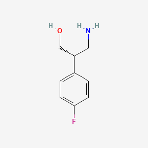 molecular formula C9H12FNO B8086877 (S)-3-Amino-2-(4-fluoro-phenyl)-propan-1-ol 