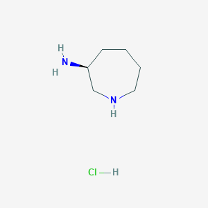 molecular formula C6H15ClN2 B8086880 (S)-Azepan-3-amine hydrochloride 