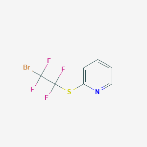 molecular formula C7H4BrF4NS B8086935 2-((2-Bromo-1,1,2,2-tetrafluoroethyl)thio)pyridine 