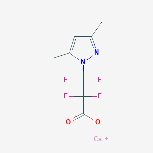 molecular formula C8H7CsF4N2O2 B8086967 3,5-Dimethylpyrazolyltetrafluoropropionic acid Cs salt 