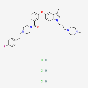 molecular formula C37H49Cl3FN5O2 B8086988 ATM-3507 (trihydrochloride) 