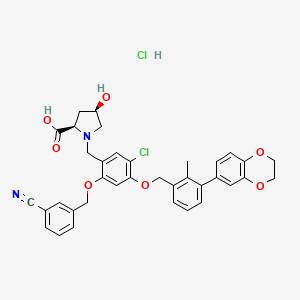 molecular formula C36H34Cl2N2O7 B8086991 BMS-1166 Hydrochloride 
