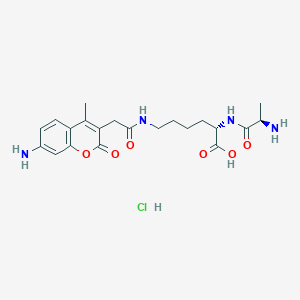 molecular formula C21H29ClN4O6 B8087036 D-Ala-Lys-AMCA (hydrochloride) 
