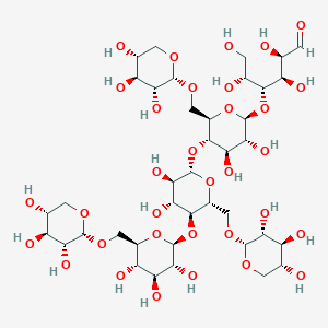 molecular formula C39H66O33 B8087044 D-Glucose, O-alpha-D-xylopyranosyl-(1-->6)-O-beta-D-glucopyranosyl-(1-->4)-O-[alpha-D-xylopyranosyl-(1-->6)]-O-beta-D-glucopyranosyl-(1-->4)-O-[alpha-D-xylopyranosyl-(1-->6)]-O-beta-D-glucopyranosyl-(1-->4)- 