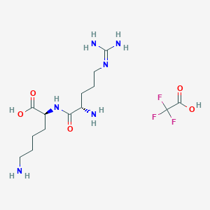 molecular formula C14H27F3N6O5 B8087055 H-Arg-Lys-OH (TFA) 