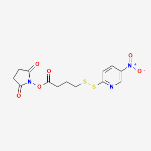 molecular formula C13H13N3O6S2 B8087082 2,5-Dioxopyrrolidin-1-yl 4-((5-nitropyridin-2-yl)disulfanyl)butanoate 